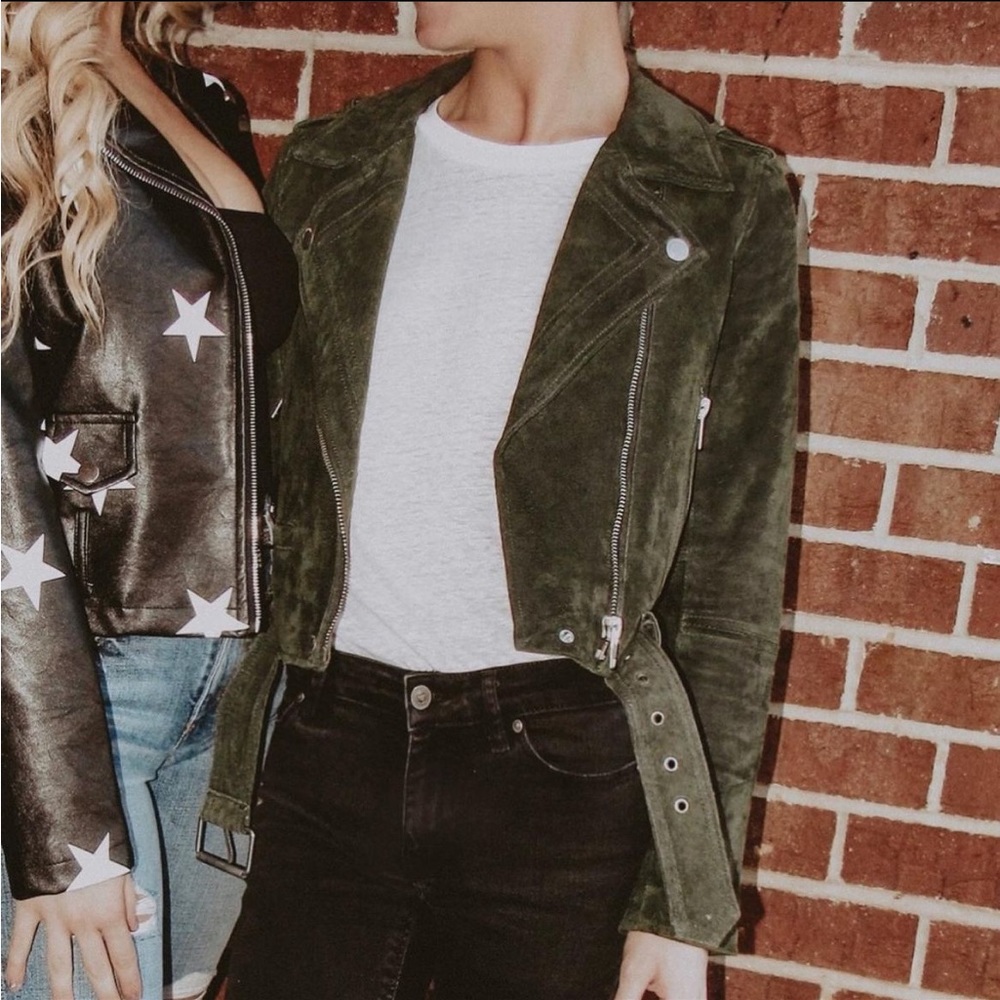 BlankNYC Suede Moto Jacket